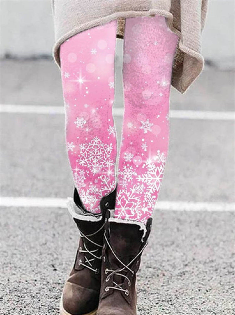 Fashion Pattern Elastic Leggings Trendy Women