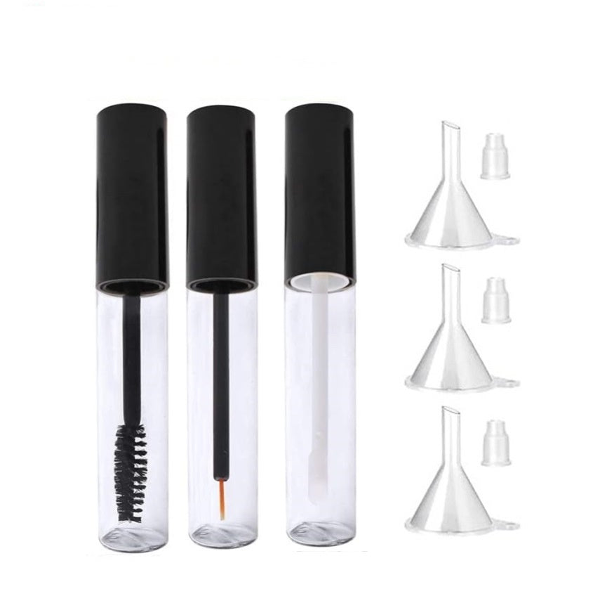 Suit 10ml Mascara Tube Transparent Eyeliner Bottle False Eyelashes Glue Bottle Makeup Storage Bottle