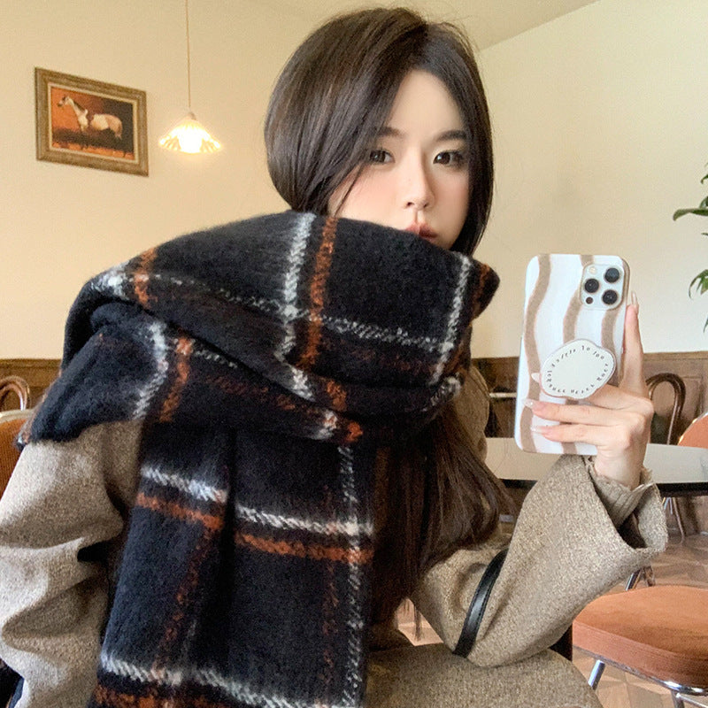 Fashion Scarf Casual Plaid Printed Warm Neck Protection Scarf