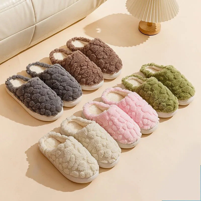 Women's Warm Plush Non Slip Cotton Slippers