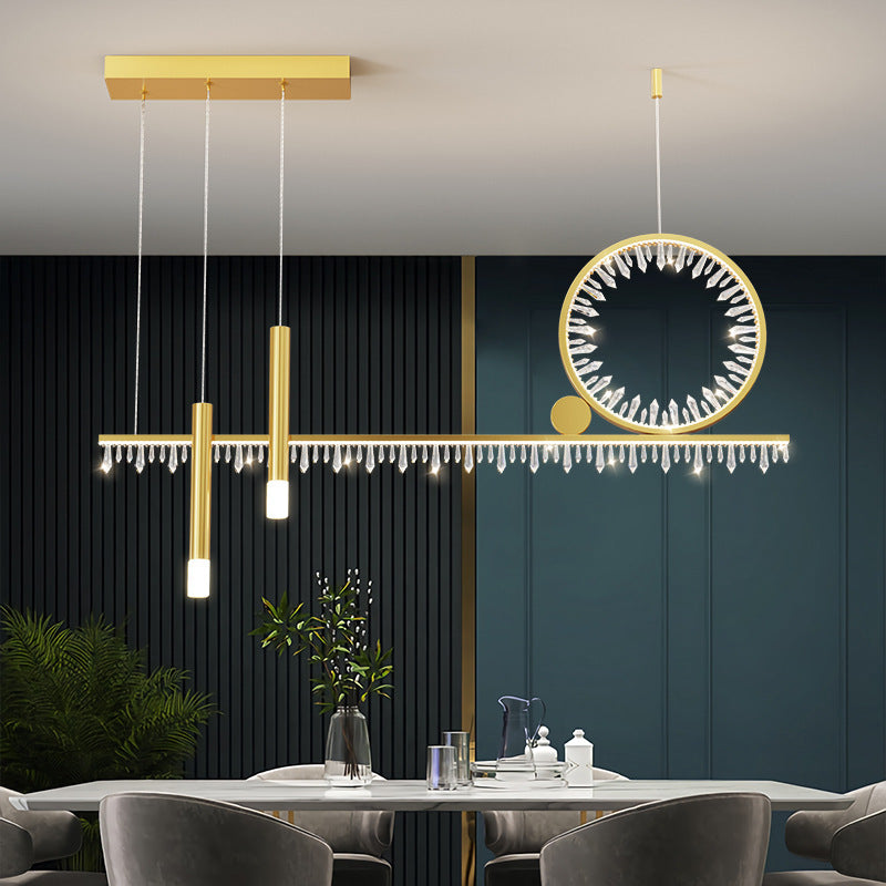 Restaurant Chandelier Modern Light Luxury Household Crystal Lamp New Model