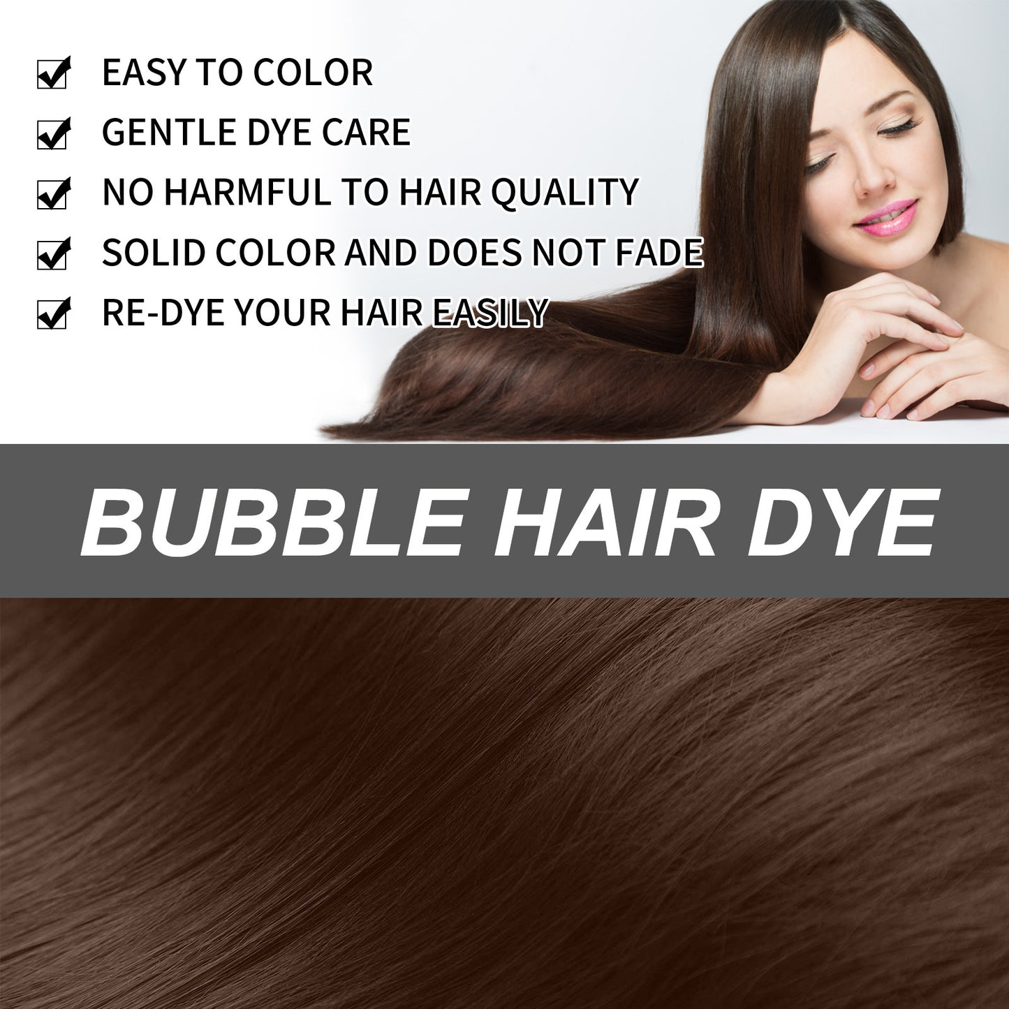 Plant Bubble Dyeing Lasting Mild And No Hair Damage