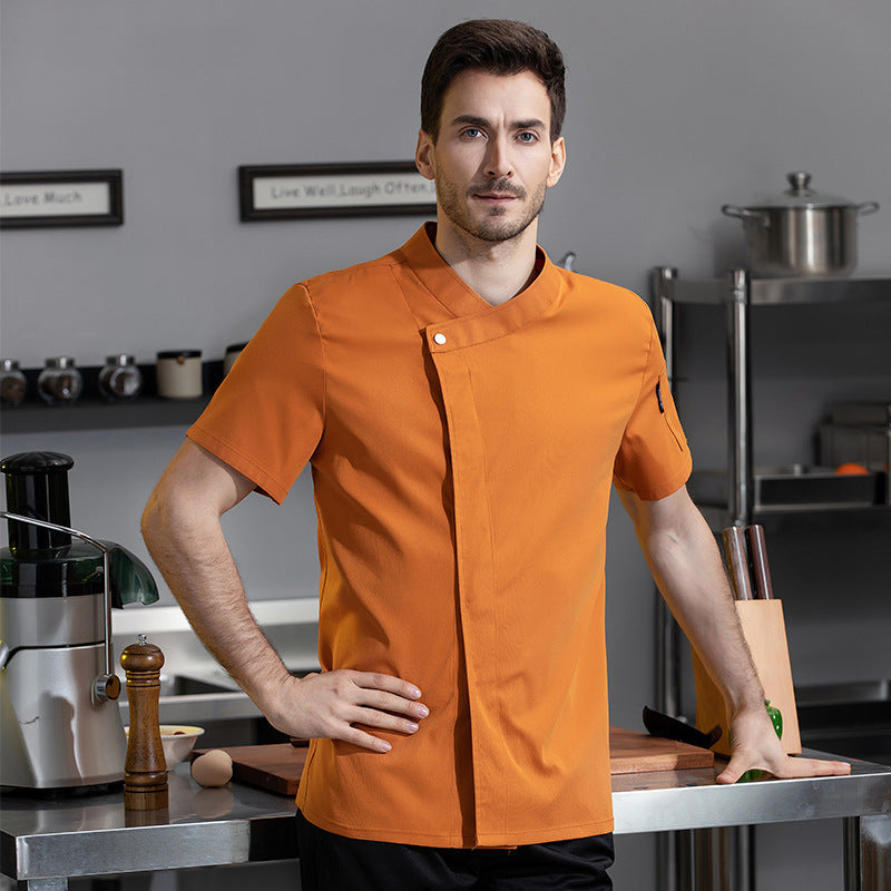 Chef Uniform Short Sleeve Restaurant Kitchen Work Clothes