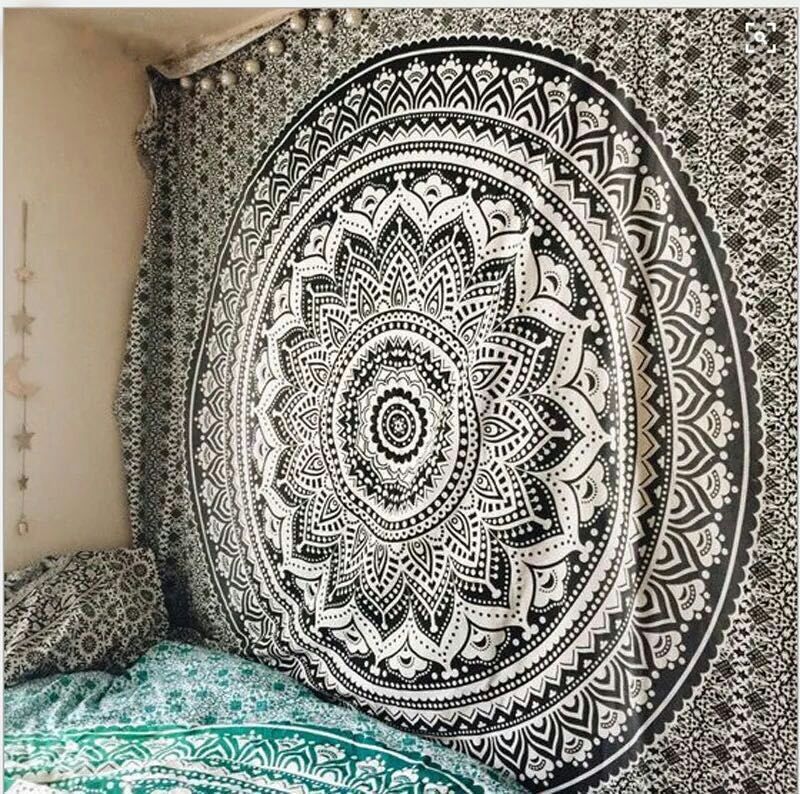 Tapestry Bedroom Hanging Cloth Mandala Flower Digital Printing Amazon Home Mural Curtain