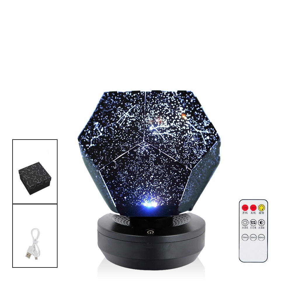 LED Starry Sky Projector Night Lights 3D Projection Night Lamp USB Charging Home Planetarium Kids Bedroom Decoration Room Lighting