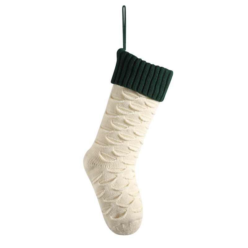 Christmas Gift Bag Decorative Socks Knitted Hanging Decoration