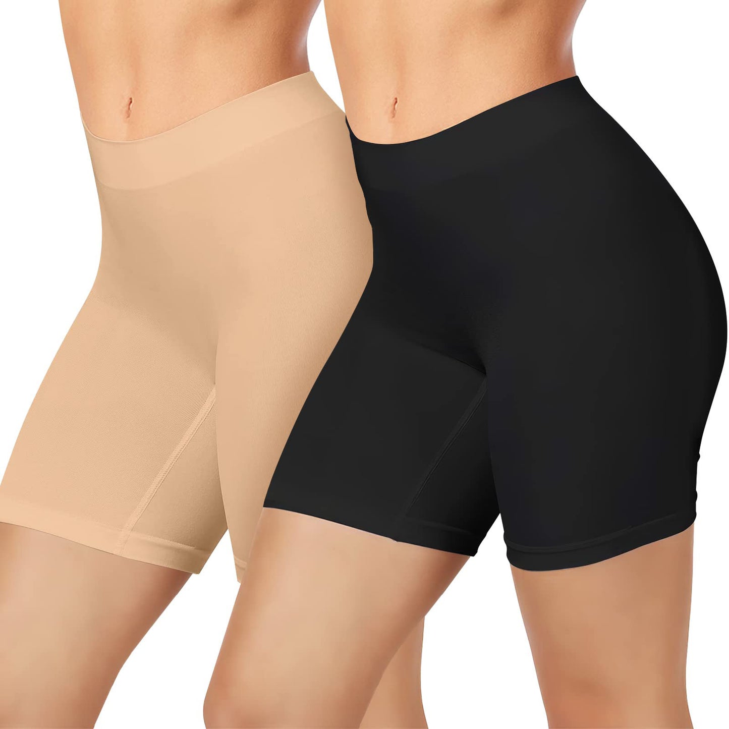 High Waist Belly Contraction Seamless Leggings Women's Plus Size Sports Safety Pants Anti-exposure