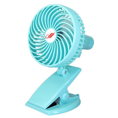 Mini Mute Clip Fan Rechargeable Silent 4 Blades Baby Stroller Fans Portable Air Cooling 3 Speeds Desk USB Fan with USB Output