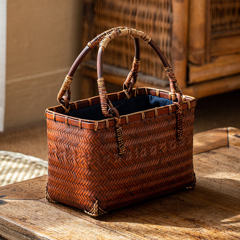 Handmade Bamboo Woven Bag Women's Handbag