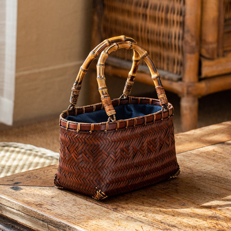 Handmade Bamboo Woven Bag Women's Handbag