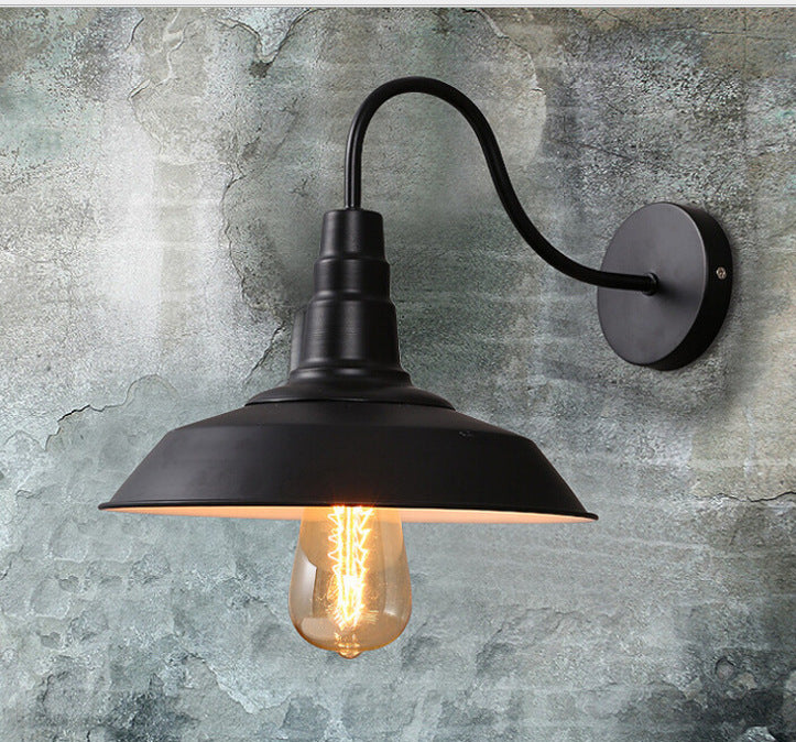 Aisle wall lamp retro wrought iron coffee shop wall lamp