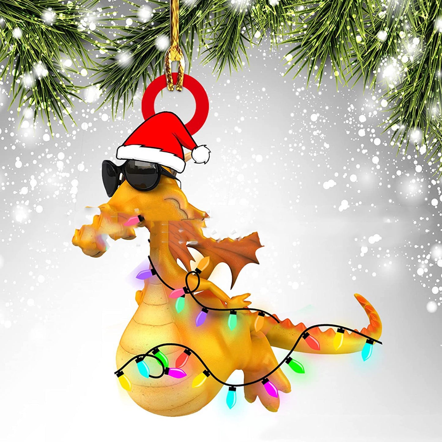 Dinosaur Dragon Egg Christmas Decorations Pendant Acrylic