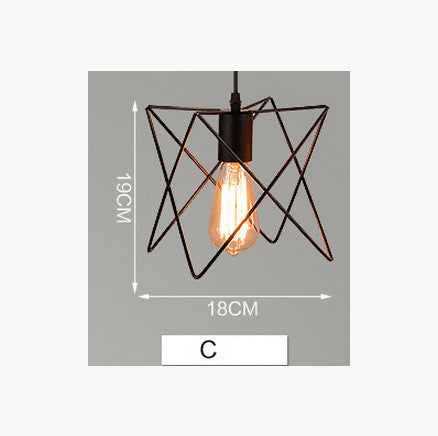 Loft Wrought Iron Chandelier Modern Minimalist Nordic American Country Industrial Style Retro Bar Coffee Shop American Chandelier