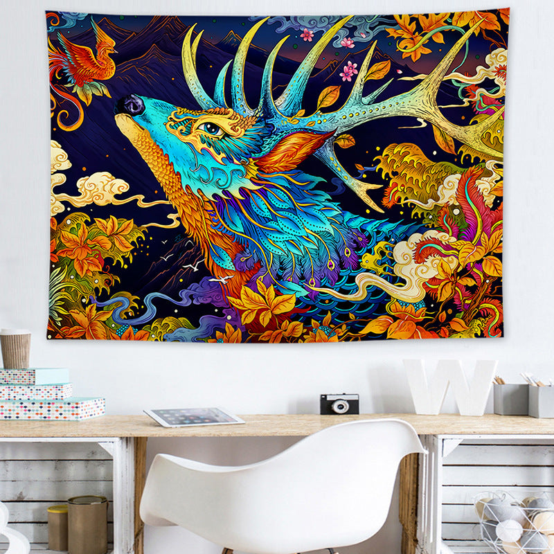 Ukiyo-e Japanese Style Living Room Tapestry Wave Tapestry Decoration