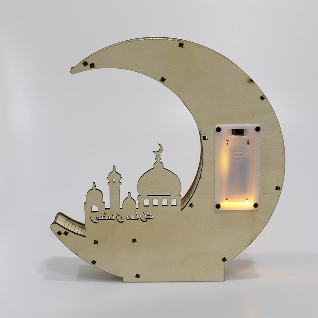 Golden Moon Castle Hollow Letters With LED Lights Dining Table Decoration