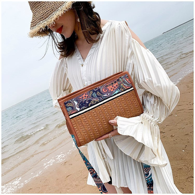 Fashion Woman Bag Retro Ethnic Wind Straw Beach Wild Shoulder Messenger Taschen Women Ladies Bags Bolsas De Mujer Borse Da Donna