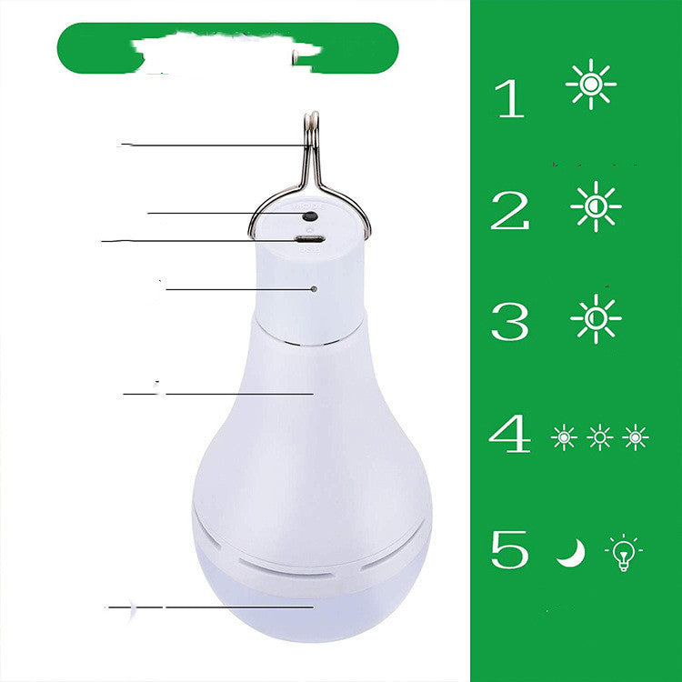 Solar Rechargeable Bulbs Night Market Lights Stand Lights Tent Lights LED Power Outage Emergency Lights