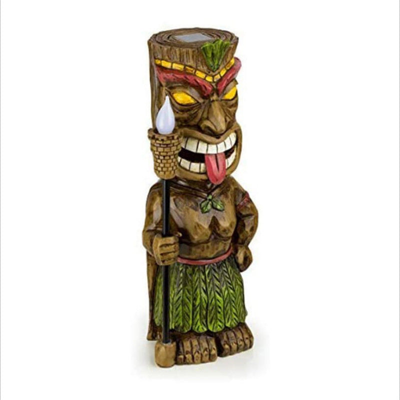 Tiki Guard Powered Decor New Maya Totem Resin Dwarf Garden Light Garden Light