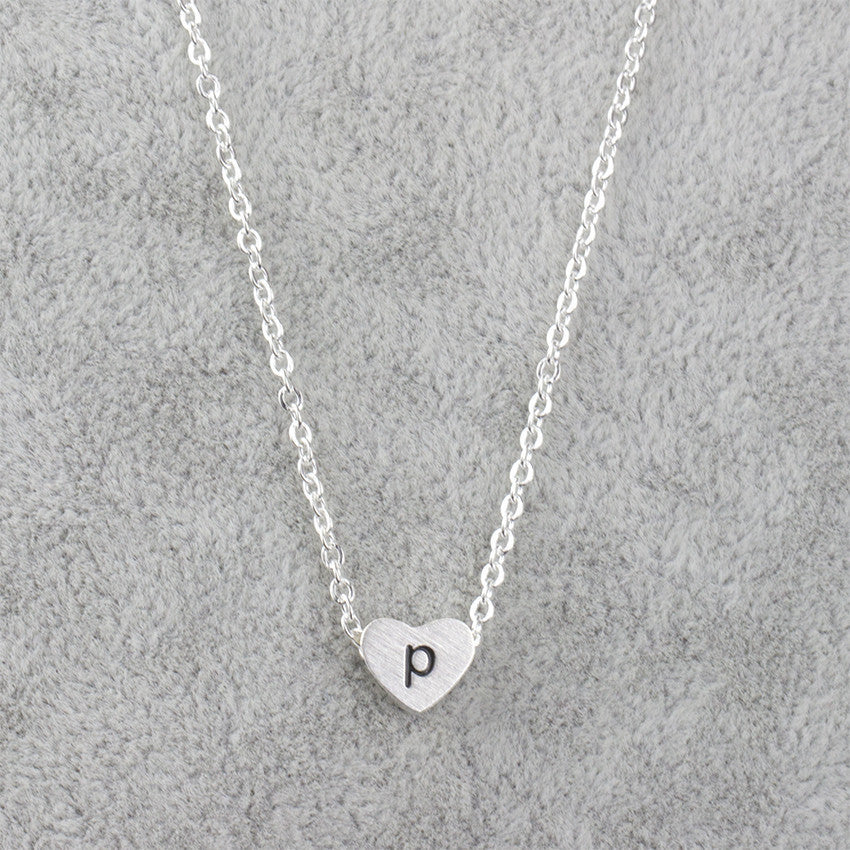 Stainless Steel 26 Letters Pendant Necklace Women