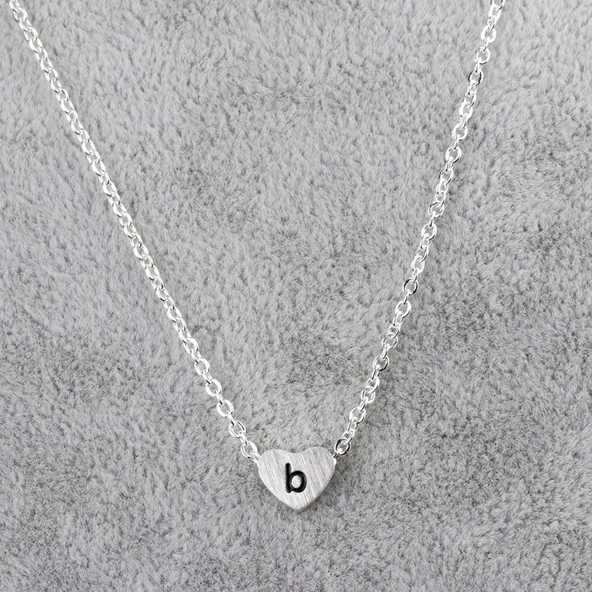 Stainless Steel 26 Letters Pendant Necklace Women