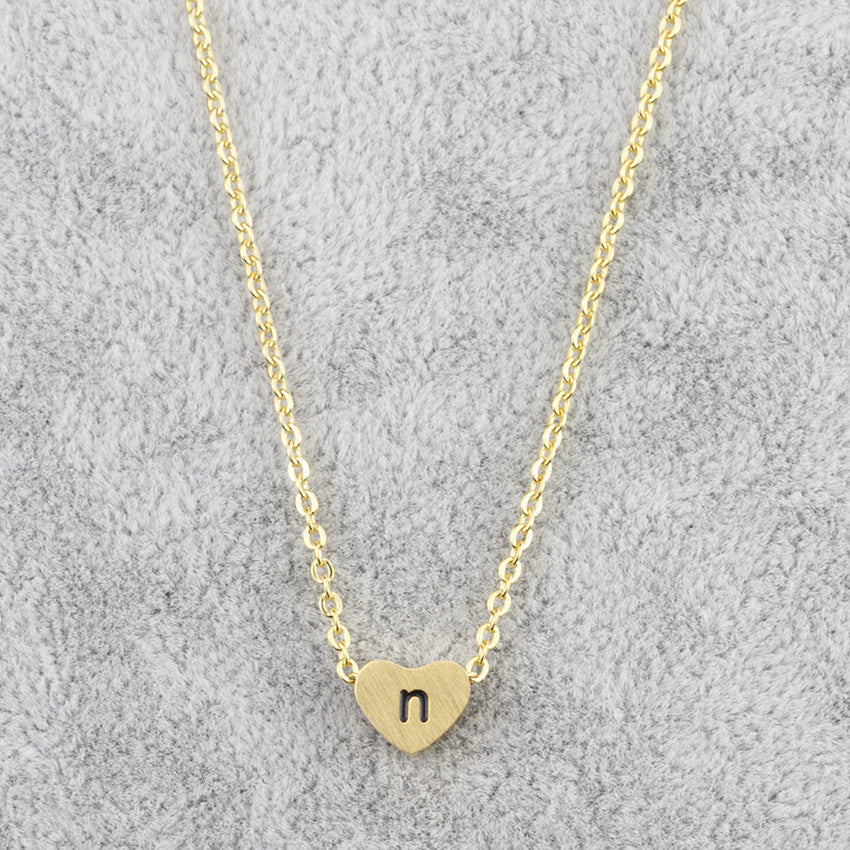 Stainless Steel 26 Letters Pendant Necklace Women