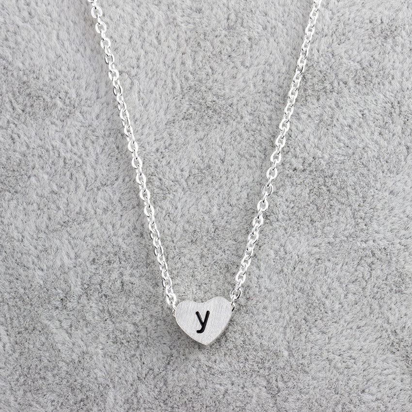 Stainless Steel 26 Letters Pendant Necklace Women