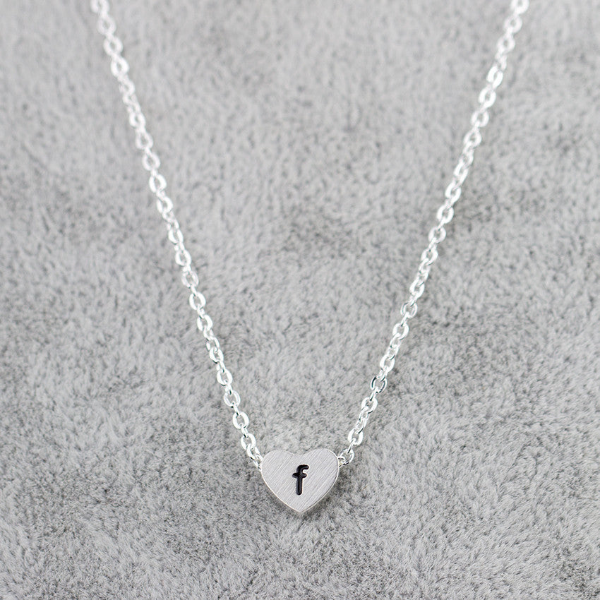 Stainless Steel 26 Letters Pendant Necklace Women