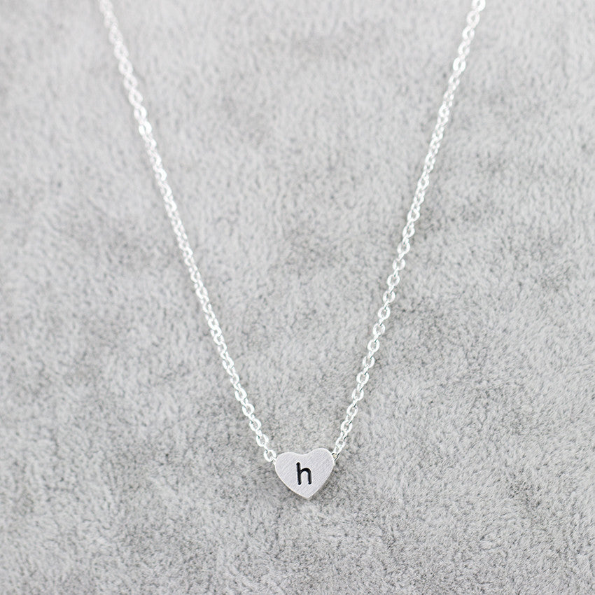 Stainless Steel 26 Letters Pendant Necklace Women