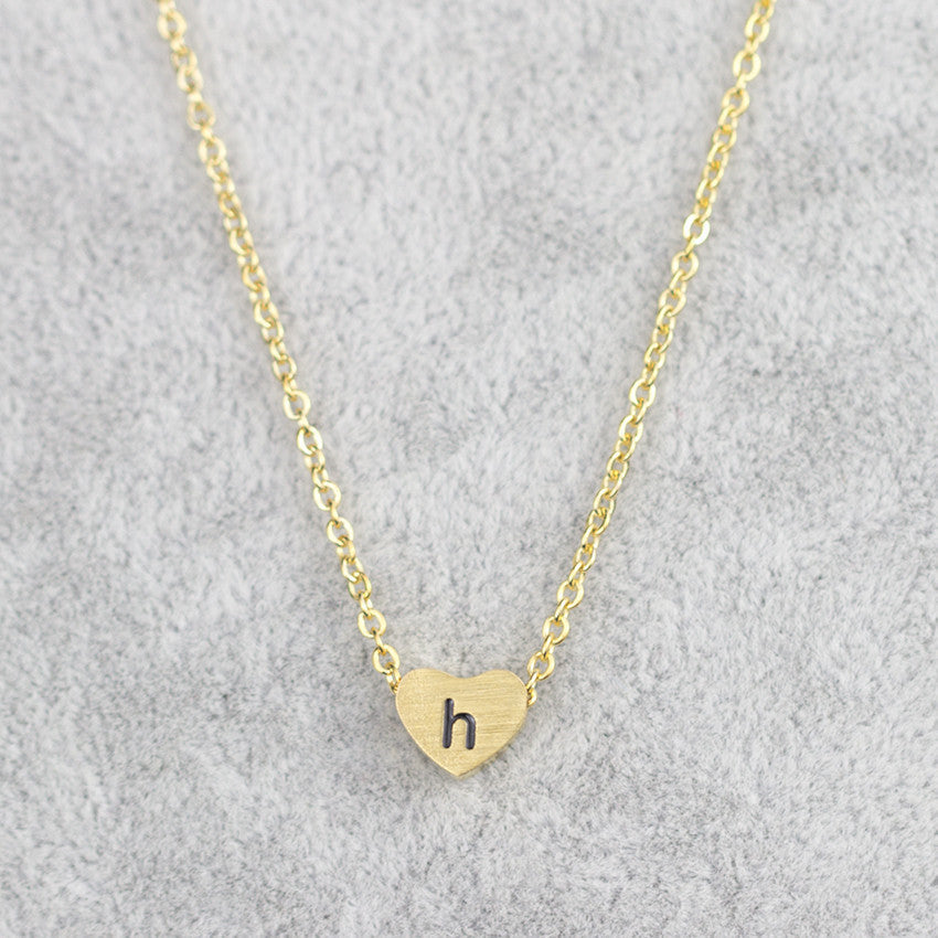 Stainless Steel 26 Letters Pendant Necklace Women