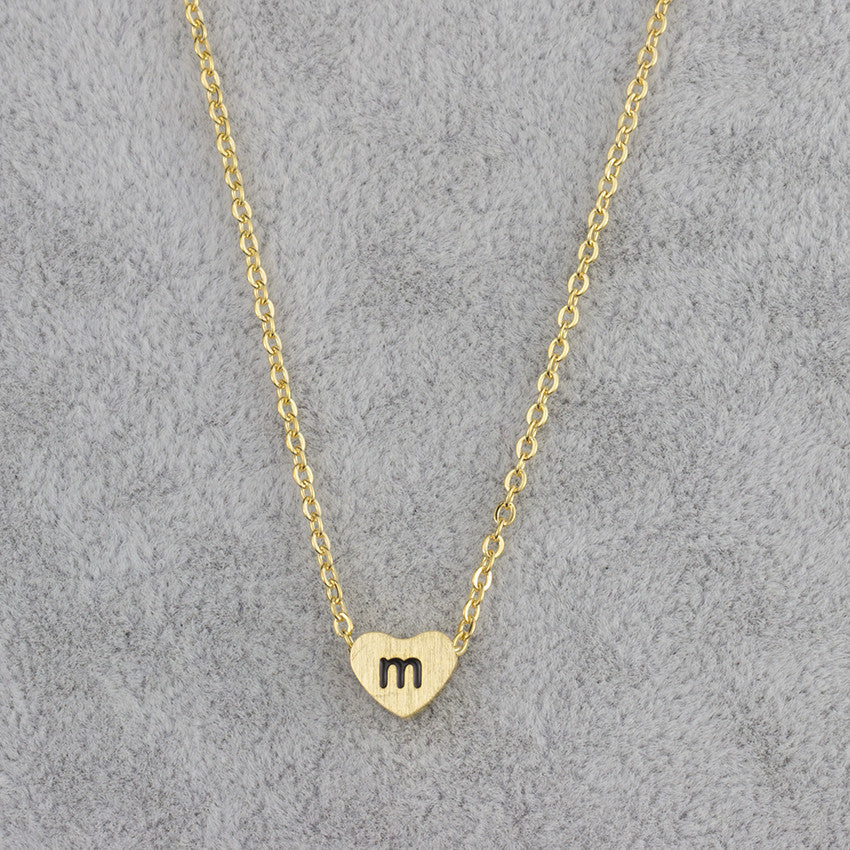 Stainless Steel 26 Letters Pendant Necklace Women