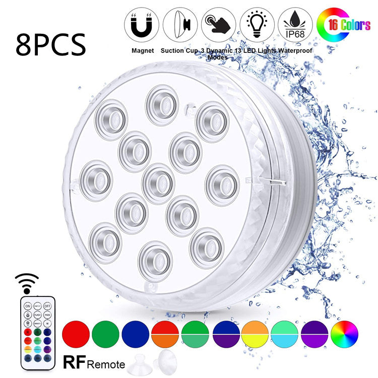 Led Beads Submersible Light Waterproof Underwater Lamp For Garden Swimming Pool Fountain Spa Party Bathroom Remote Control