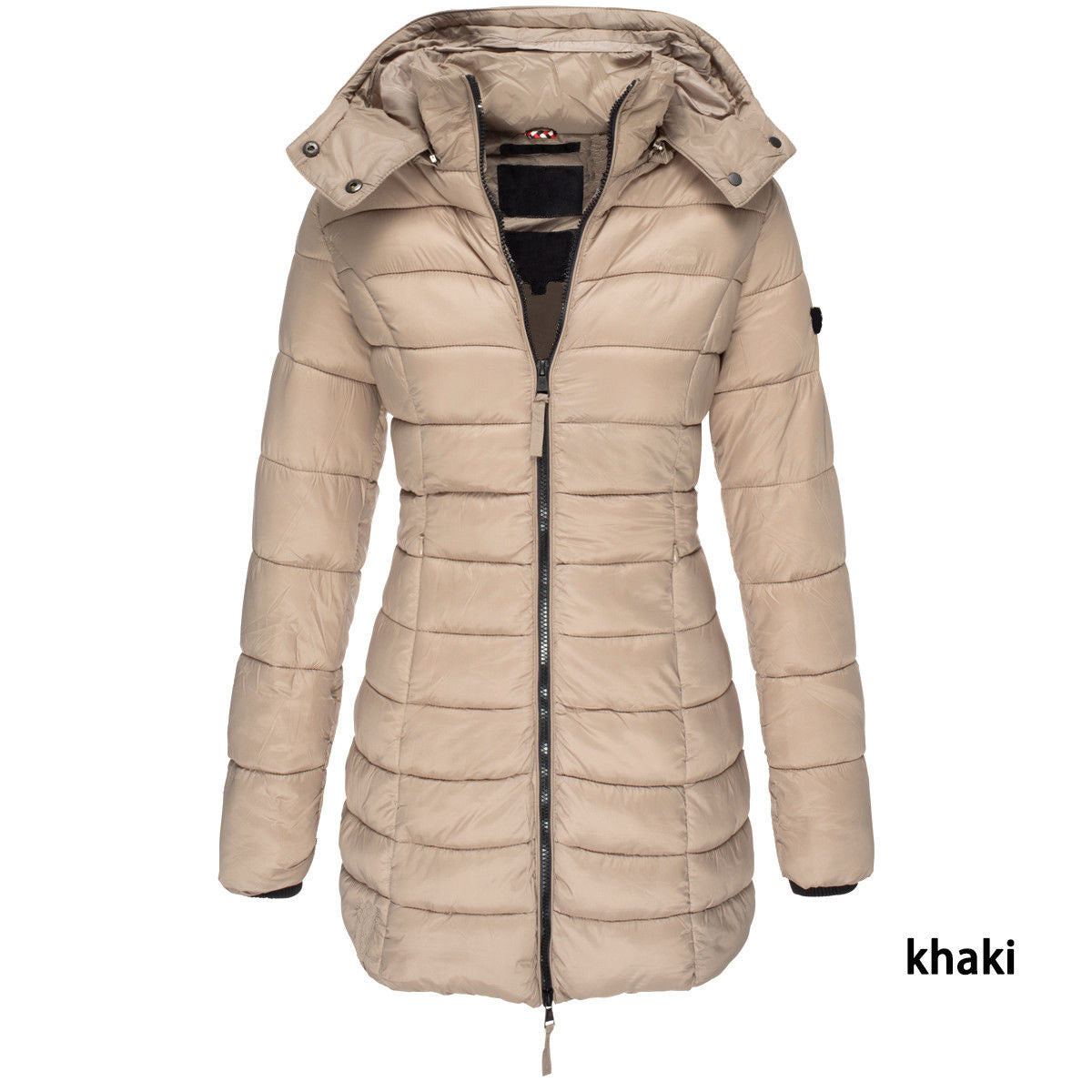 Mid-length Slim-fit Quilted Jacket