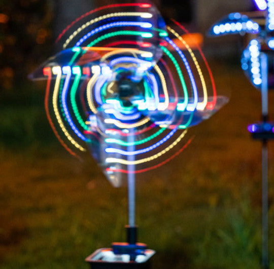 Led Solar Wind Spinner Light Garden Path Outdoor Yard Pinwheels Windmill Decor Patio Lawn Christmas Holiday Decoration