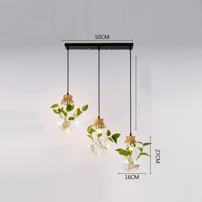 Bar Dining Room Glass Water Plant Aquarium Bedside Personality Chandelier