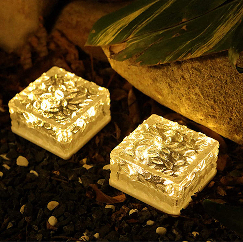 Solar Ice Cube Buried Lights Landscape Path Decoration