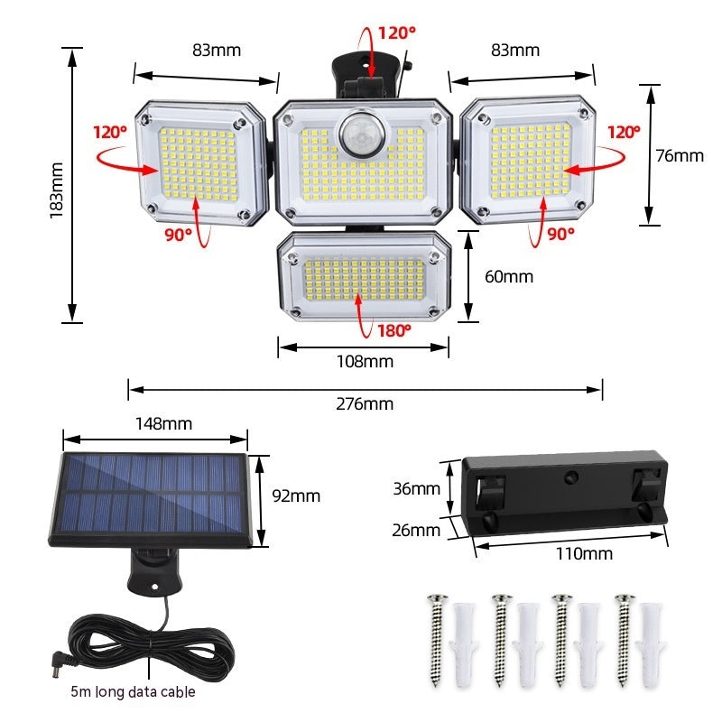 Solar Garden Lamp Outdoor Infrared Sensor Lamp