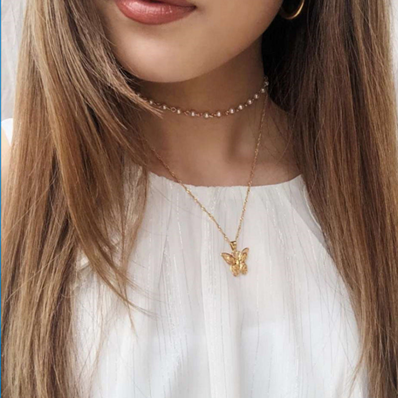 Fashion Simple Butterfly Necklace For Women