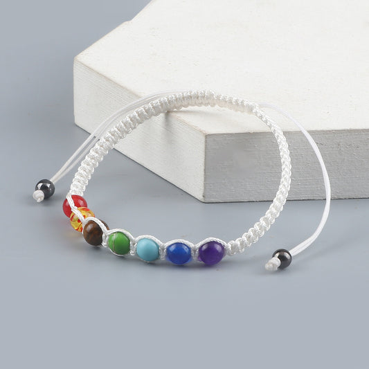 Round Seven-color Beads Accessories Bracelet