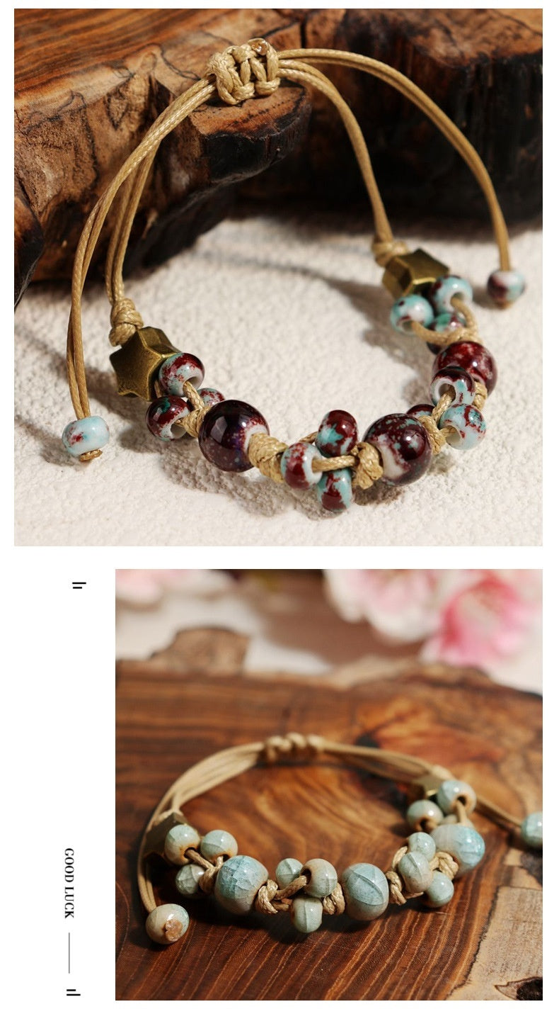 Jewelry DIY Handmade Fashion Simple Woven Ceramic Bracelet