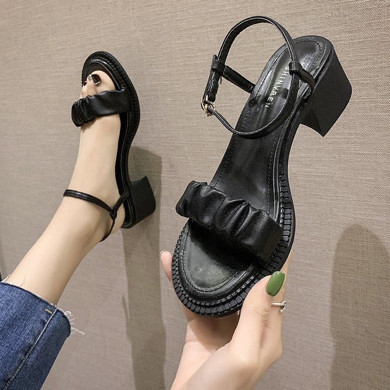 Fashion Personality Ankle-strap Buckle Sandals Women