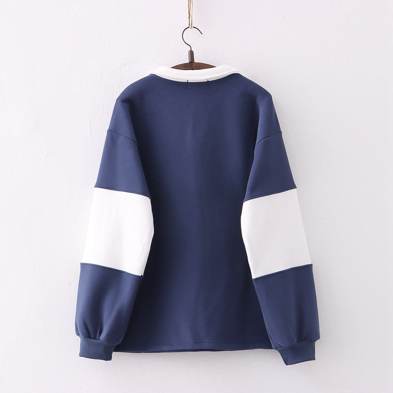 Winter Cute Embroidered Pullover Thickened Sweater