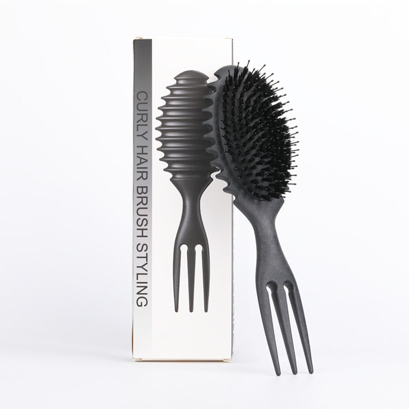 Curl Defining Bounce Hair Brush Barbershop Boar Bristle Comb Detangling Shaping Hairbrushes Professional Salon Home Styling Comb