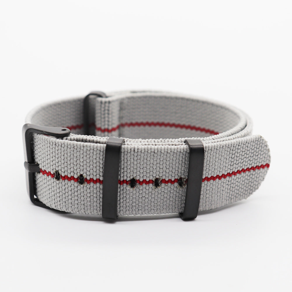 Black Canvas Nylon Strap With Elastic Strap