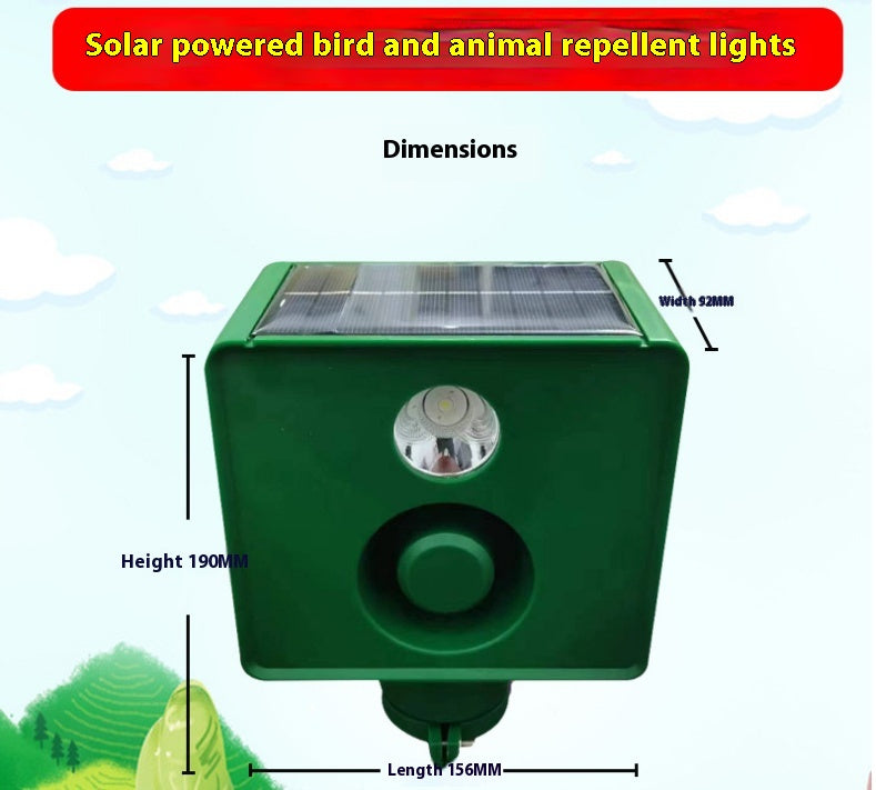 Scare Wild Boar Driving Device High Volume Solar Warning Light