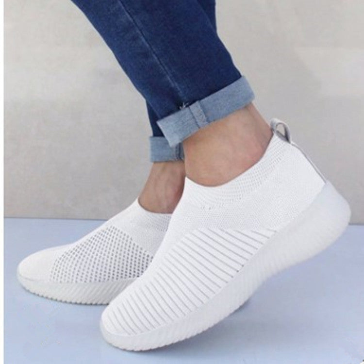 Women's Plus Size Fly-knit Socks Shoes Elastic Fabric European And American