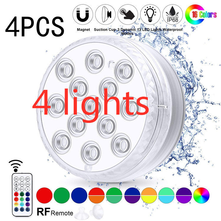 Led Beads Submersible Light Waterproof Underwater Lamp For Garden Swimming Pool Fountain Spa Party Bathroom Remote Control