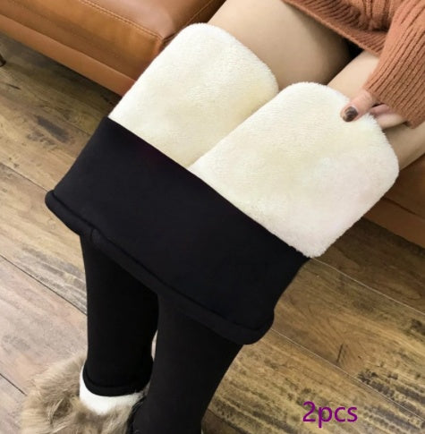 Women's Lamb Wool High Waist Elasticity Leggings