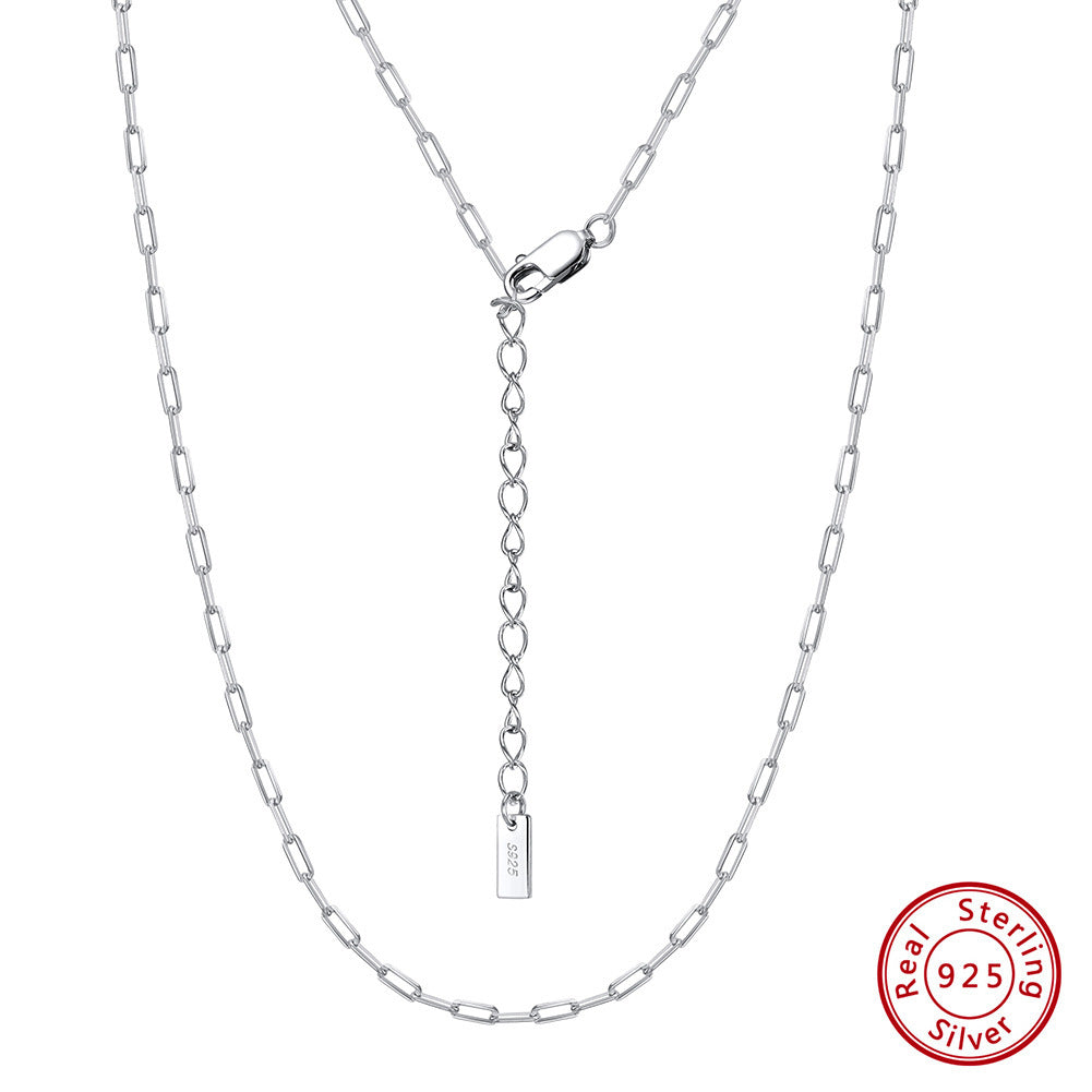 S925 Sterling Silver Necklace Adjustable 14K Gold Chain