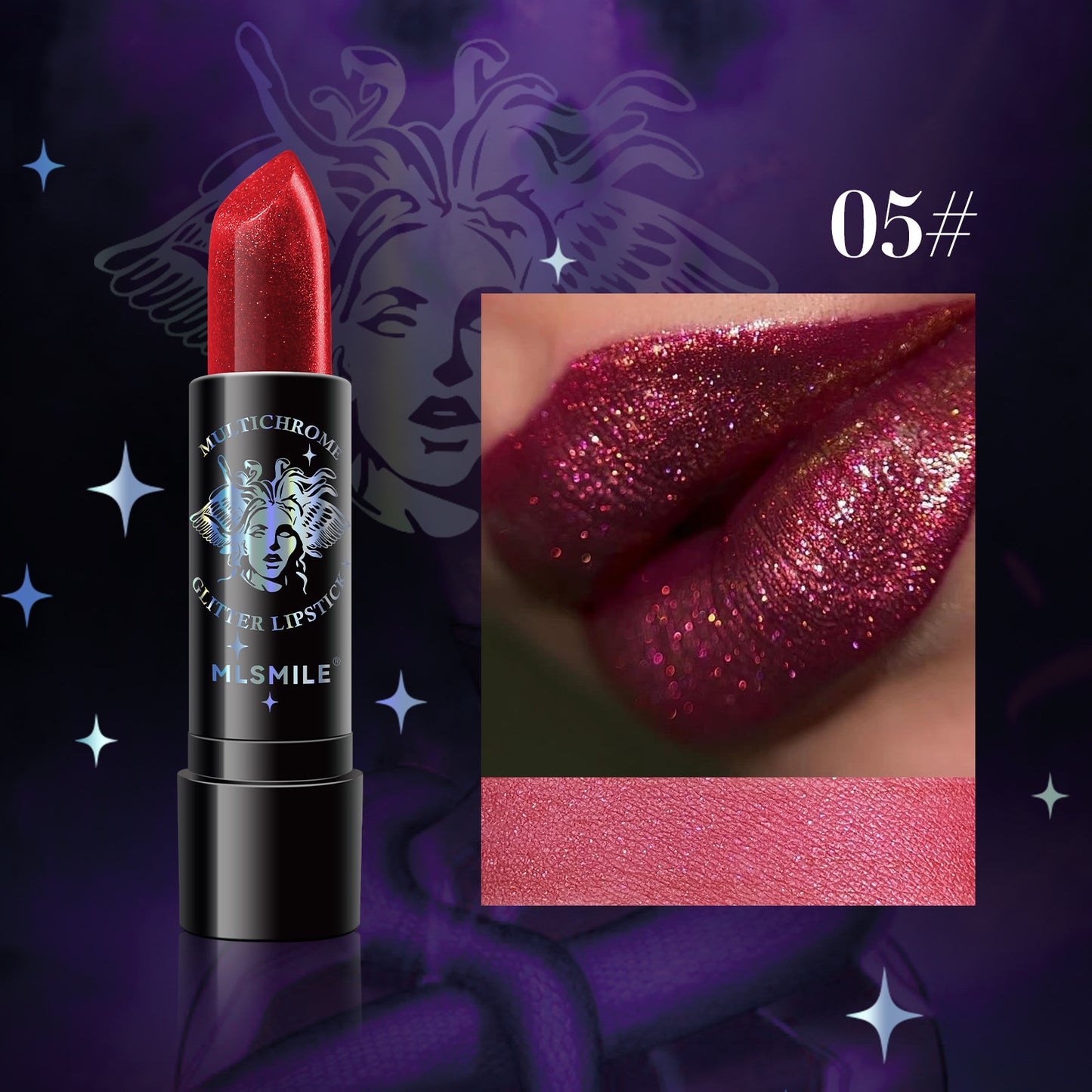 Ladies Pearl Sparkly Christmas Lipstick