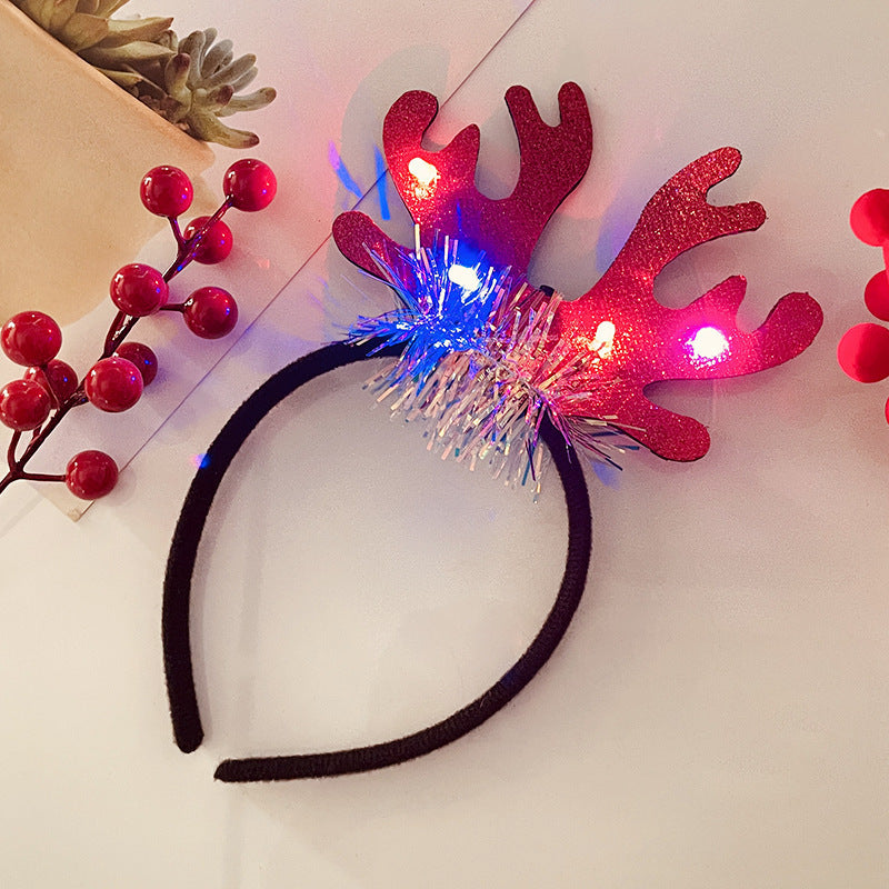 Christmas With Light Headband Snowflake Women's